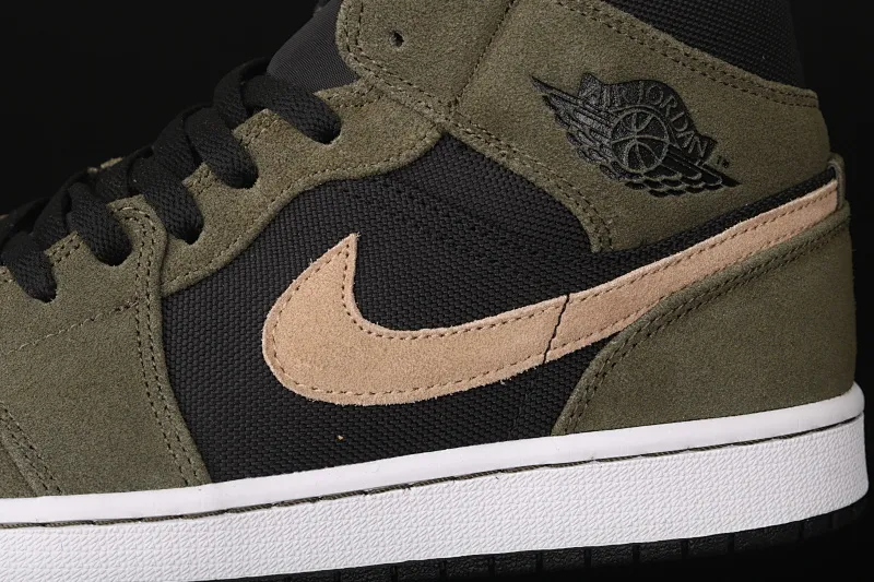 All Categories Air Jordan Jordan Series Basketball Shoes Air Jordan 1 Mid Air Jordan 1 Mid AJ1 Joe 1 Army Green Mid-top Versatile Casual Sports Shoes BQ6472-030